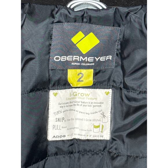 Obermeyer Kids Ski Jacket Snow Camo Print Size 2 - Picture 3 of 9